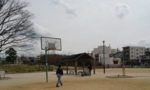 川名公園のバスケットゴール